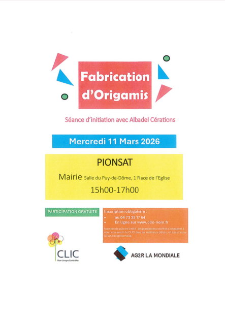 © Atelier - Fabrication d'Origamis_Pionsat - CLIC