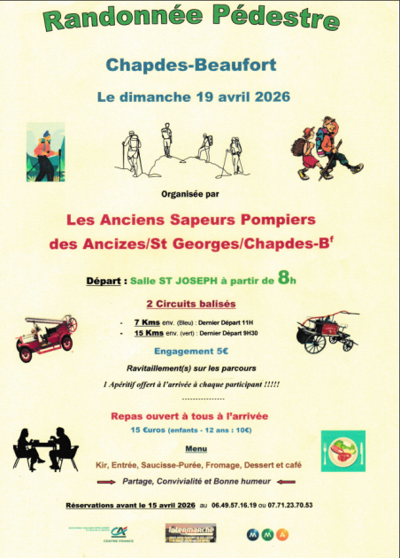 © Randonnée pédestre_Chapdes-Beaufort - Anciens Sapeurs Pompiers